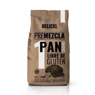 Premezcla para PAN. Sin T.A.C.C. Delicel. 500 gr